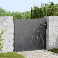 Cancello da giardino con blocco Nero 105 x 100 cm 42015864