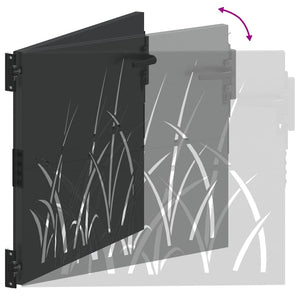 Cancello da giardino con blocco Nero 105 x 100 cm 42015864