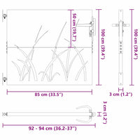 Cancello da giardino con blocco Nero 105 x 100 cm 42015864