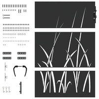 vidaXL Cancello da giardino con blocco Nero 105 x 125 cm