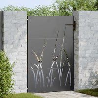 Cancello da giardino, Cancello da Giardino 85x150 cm Design in Acciaio Corten con Erba 42015866