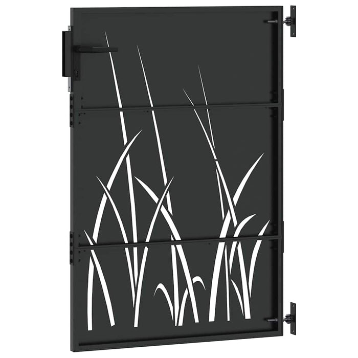 Cancello da giardino, Cancello da Giardino 85x150 cm Design in Acciaio Corten con Erba 42015866