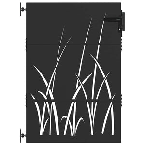 Cancello da giardino, Cancello da Giardino 85x150 cm Design in Acciaio Corten con Erba 42015866