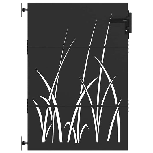vidaXL Cancello da giardino con blocco Nero 105 x 150 cm