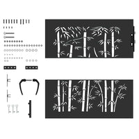 Cancello da giardino con blocco Nero 105 x 100 cm 42015869