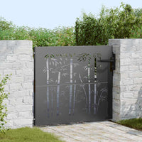 Cancello da giardino con blocco Nero 105 x 100 cm 42015869