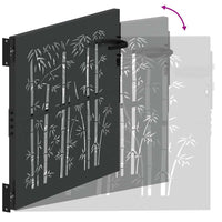 vidaXL Cancello da giardino con blocco Nero 105 x 100 cm