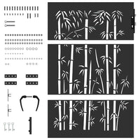 Cancello da giardino con blocco Nero 105 x 125 cm 42015870