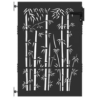 Cancello da giardino con blocco Nero 105 x 150 cm 42015871