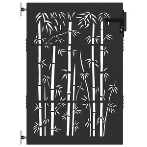 vidaXL Cancello da giardino con blocco Nero 105 x 150 cm