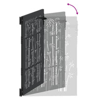 Cancello da giardino con blocco Nero 105 x 150 cm 42015871