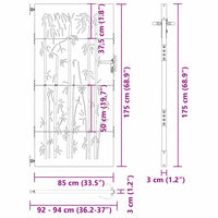 Cancello da giardino con blocco Nero 105 x 175 cm 42015872