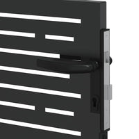 vidaXL Cancello da giardino con blocco Nero 105 x 100 cm