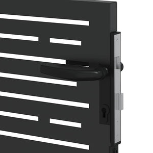 vidaXL Cancello da giardino con blocco Nero 105 x 100 cm