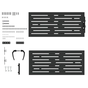 vidaXL Cancello da giardino con blocco Nero 105 x 100 cm