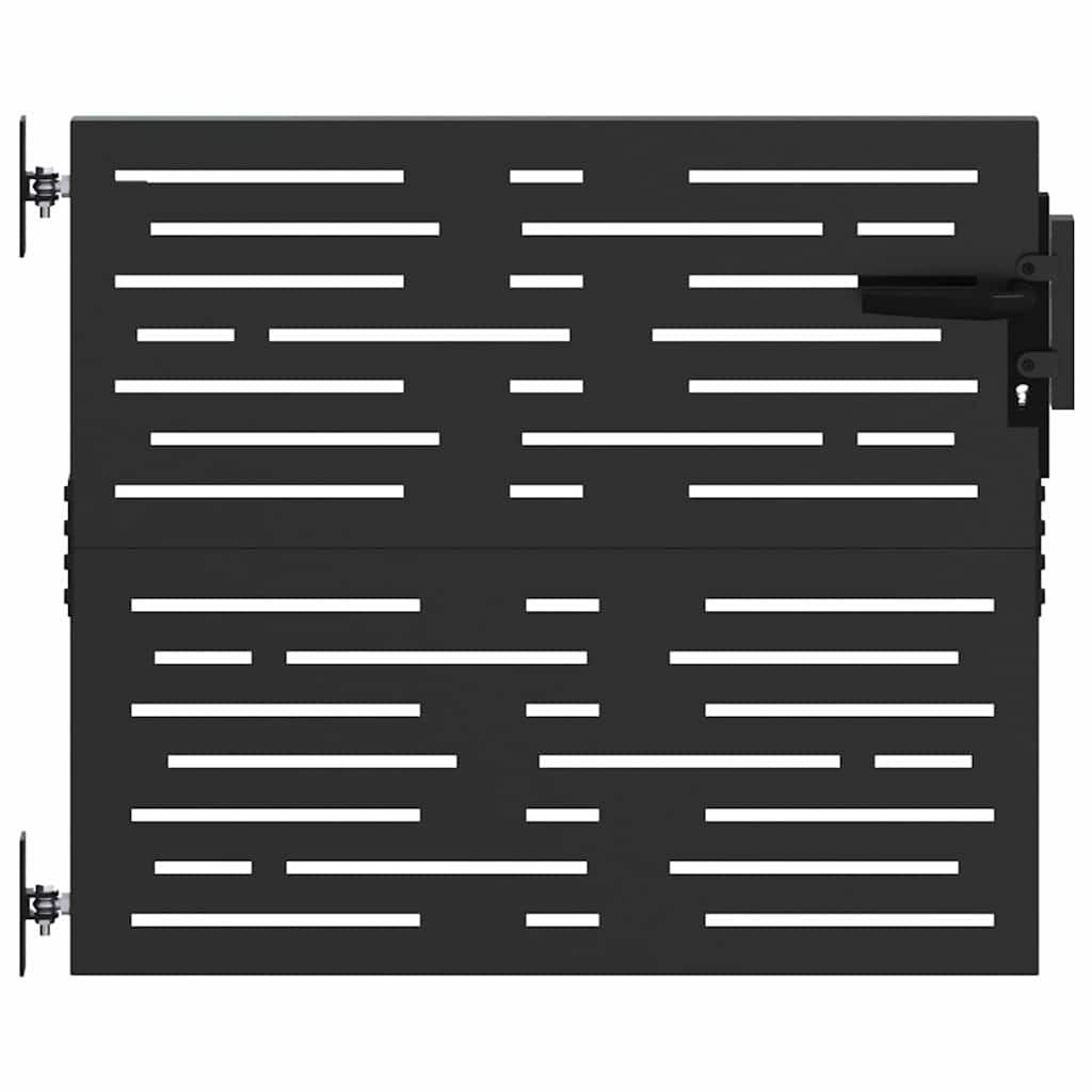 vidaXL Cancello da giardino con blocco Nero 105 x 100 cm