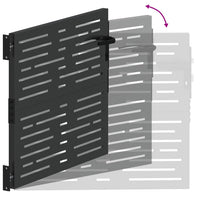 vidaXL Cancello da giardino con blocco Nero 105 x 100 cm