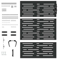 Cancello da giardino, Cancello da Giardino 85x100 cm Design Quadrato in Acciaio Corten 42015875