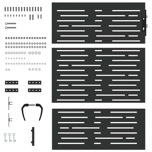 vidaXL Cancello da giardino, Cancello da Giardino 85x100 cm Design Quadrato in Acciaio Corten