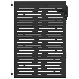 Cancello da giardino, Cancello da Giardino 85x100 cm Design Quadrato in Acciaio Corten 42015876