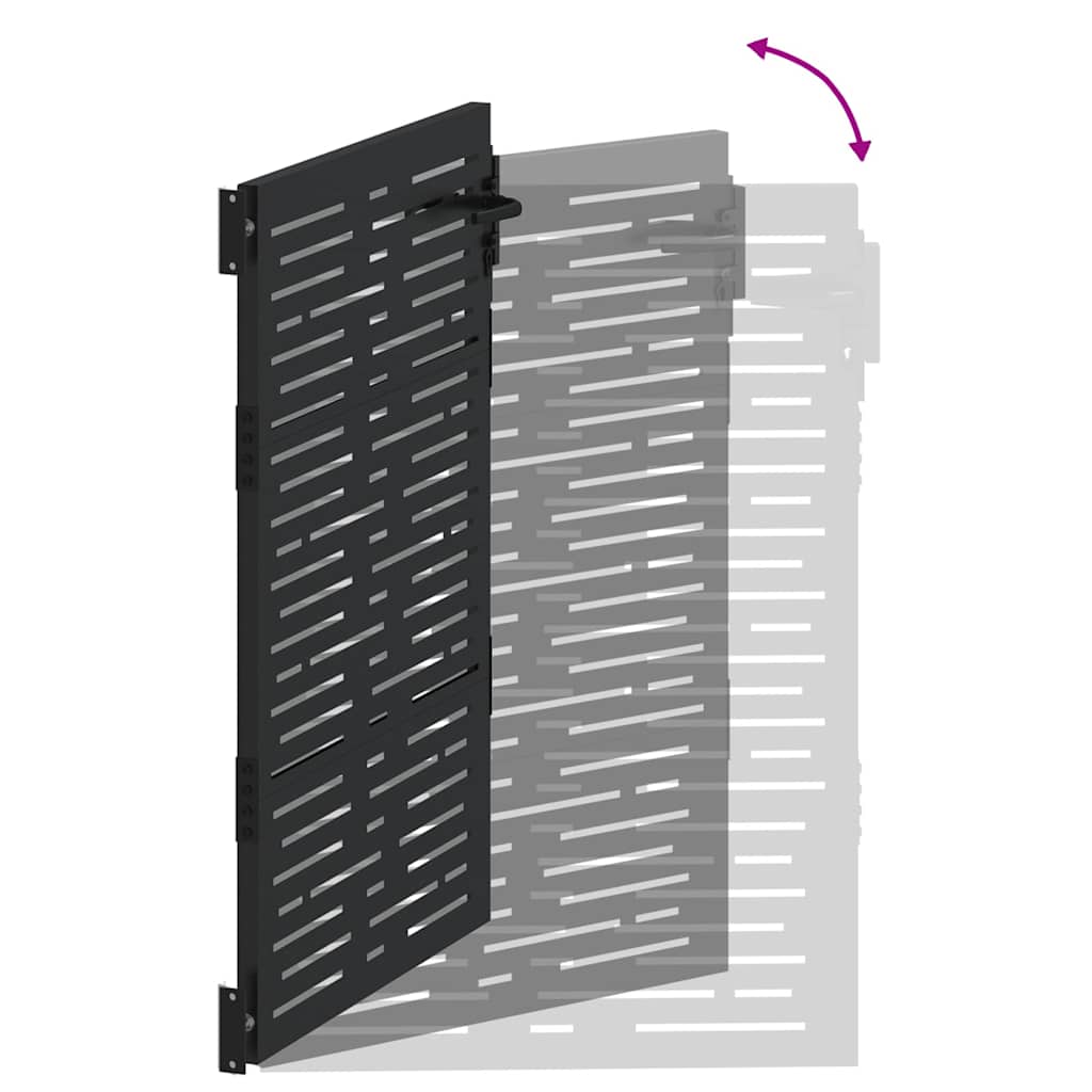 Cancello da giardino, Cancello da Giardino 85x100 cm Design Quadrato in Acciaio Corten 42015876