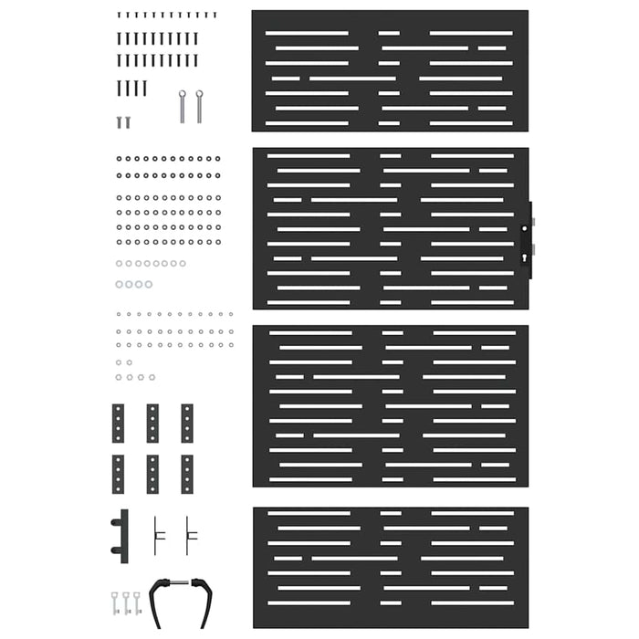 vidaXL Cancello da giardino, Cancello da Giardino 85x100 cm Design Quadrato in Acciaio Corten