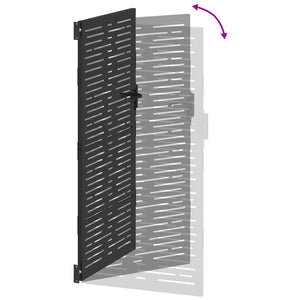 vidaXL Cancello da giardino, Cancello da Giardino 85x100 cm Design Quadrato in Acciaio Corten