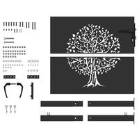 vidaXL Cancello da giardino con blocco Nero 105 x 100 cm