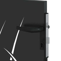 Cancello da giardino con blocco Nero 105 x 100 cm 42015889