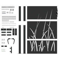 Cancello da giardino, Cancello da Giardino 105x75 cm Acciaio Corten Design Erba 42015890