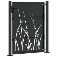 Cancello da giardino, Cancello da Giardino 105x75 cm Acciaio Corten Design Erba 42015890