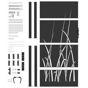 vidaXL Cancello da giardino con blocco Nero 105 x 175 cm