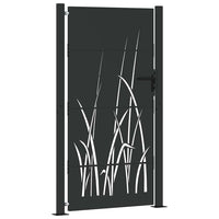 Cancello da giardino, Cancello da Giardino 105x75 cm Acciaio Corten Design Erba 42015892