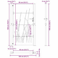 Cancello da giardino, Cancello da Giardino 105x75 cm Acciaio Corten Design Erba 42015892