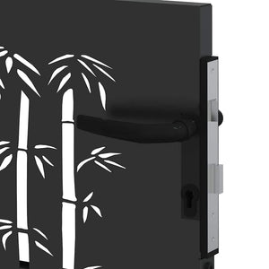 vidaXL Cancello da giardino, Cancello da Giardino 105x75 cm Design in Acciaio Corten e Bambù