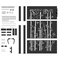 vidaXL Cancello da giardino, Cancello da Giardino 105x75 cm Design in Acciaio Corten e Bambù