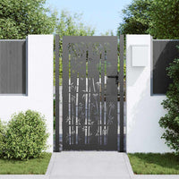 Cancello da giardino, Cancello da Giardino 105x75 cm Design in Acciaio Corten e Bambù 42015898
