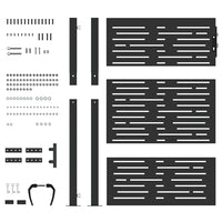 Cancello da giardino, Cancello da Giardino 105x75 cm Design Quadrato in Acciaio Corten 42015900