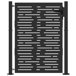 Cancello da giardino, Cancello da Giardino 105x75 cm Design Quadrato in Acciaio Corten 42015900