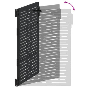 Cancello da giardino, Cancello da Giardino 105x75 cm Design Quadrato in Acciaio Corten 42015900