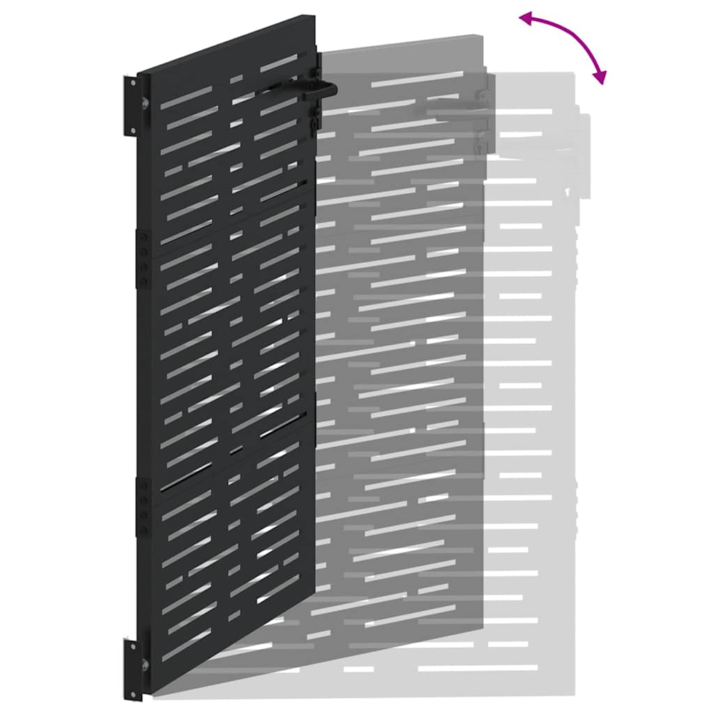 Cancello da giardino, Cancello da Giardino 105x75 cm Design Quadrato in Acciaio Corten 42015901