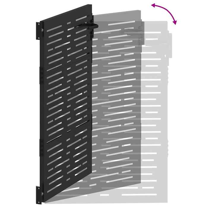 Cancello da giardino, Cancello da Giardino 105x75 cm Design Quadrato in Acciaio Corten 42015901