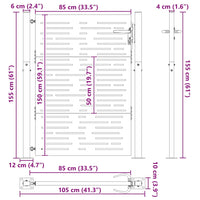 Cancello da giardino, Cancello da Giardino 105x75 cm Design Quadrato in Acciaio Corten 42015901