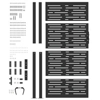 vidaXL Cancello da giardino, Cancello da Giardino 105x75 cm Design Quadrato in Acciaio Corten