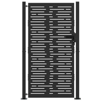 vidaXL Cancello da giardino, Cancello da Giardino 105x75 cm Design Quadrato in Acciaio Corten