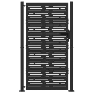 vidaXL Cancello da giardino, Cancello da Giardino 105x75 cm Design Quadrato in Acciaio Corten