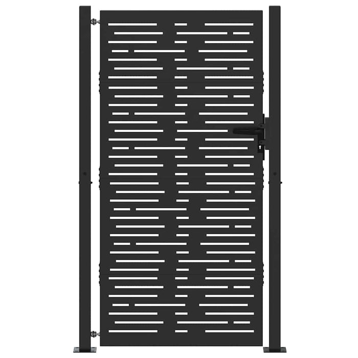 vidaXL Cancello da giardino, Cancello da Giardino 105x75 cm Design Quadrato in Acciaio Corten