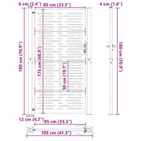 Cancello da giardino, Cancello da Giardino 105x75 cm Design Quadrato in Acciaio Corten 42015902