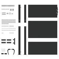 Cancello da giardino con blocco Nero 105 x 125 cm 42015905