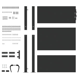 vidaXL Cancello da giardino con blocco Nero 105 x 125 cm